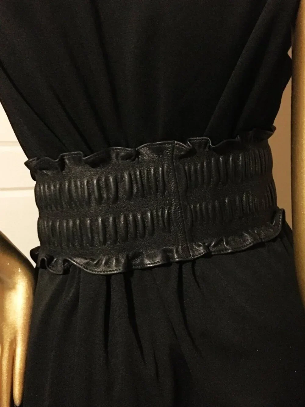 PER SE Wide Leather Cinch Waist Belt - NEW WITH TAG! Made in Italy